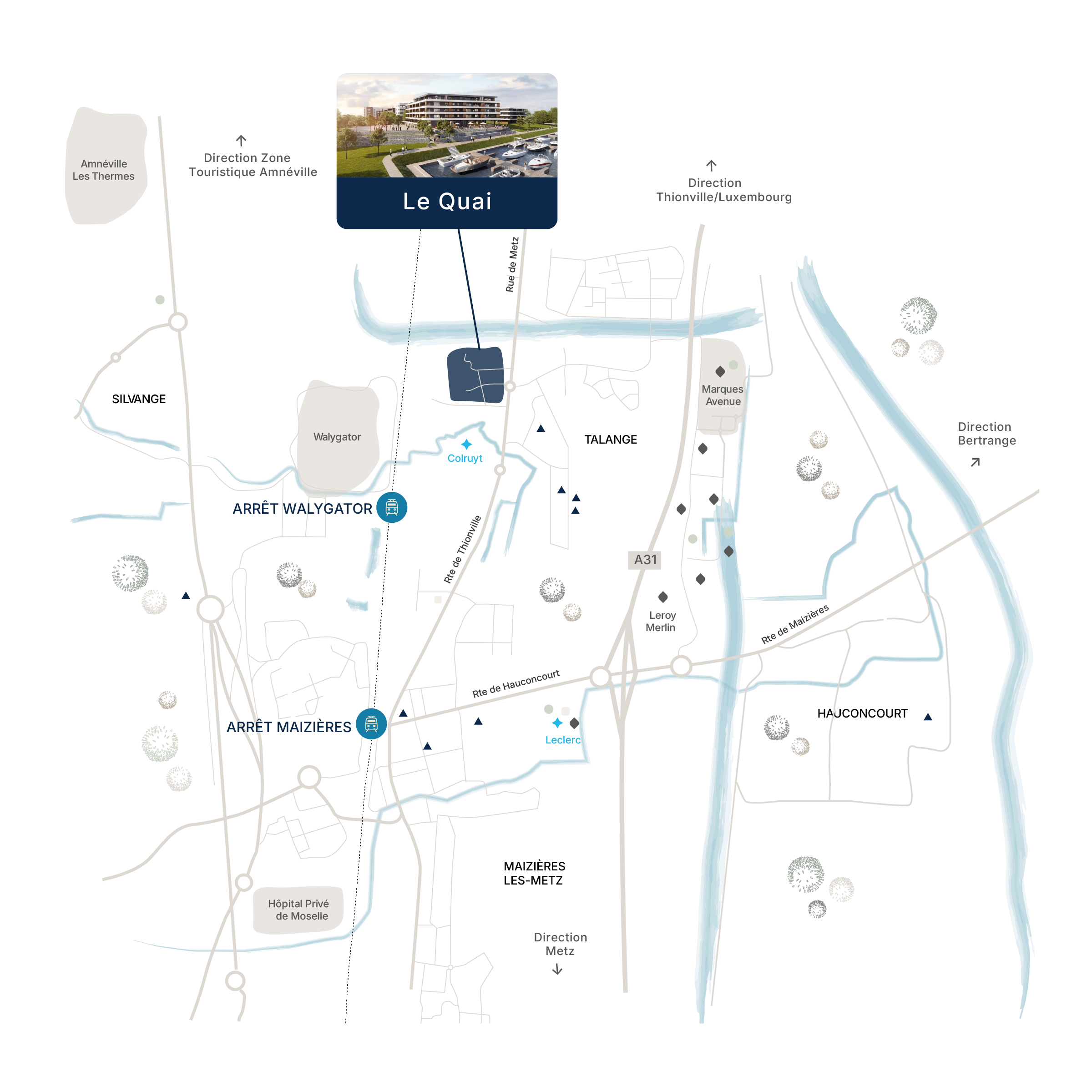 LE QUAI Talange — plan de localisation