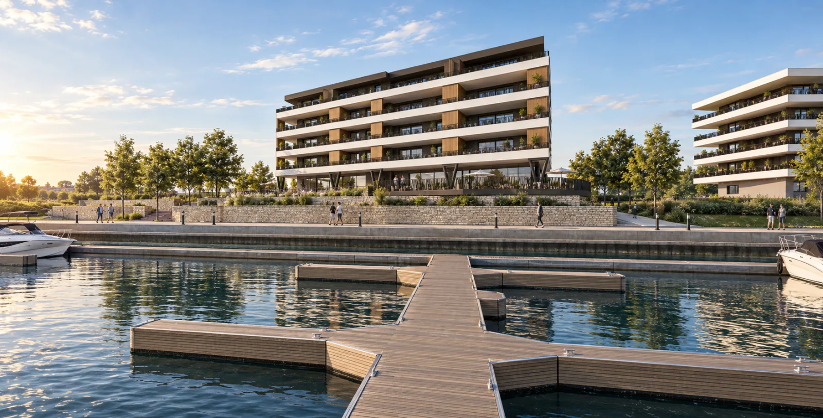 Le port de plaisance Riv'EScale au pied de la résidence